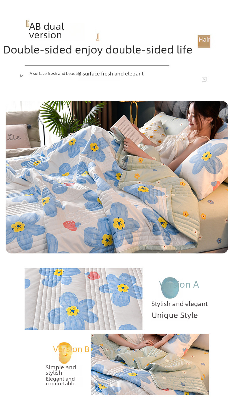 Postage Delivery Gift Bag] Small Fresh Water Washing Summer Cool Quilt Air Conditioned by Live Broadcast Explosions Supply of One Piece