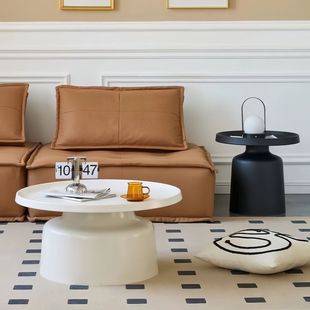 Nordic Creative Martini Coffee Table Combination Modern Home Simple Living Room Iron Art Small Apartment Round Light Luxury Cream
