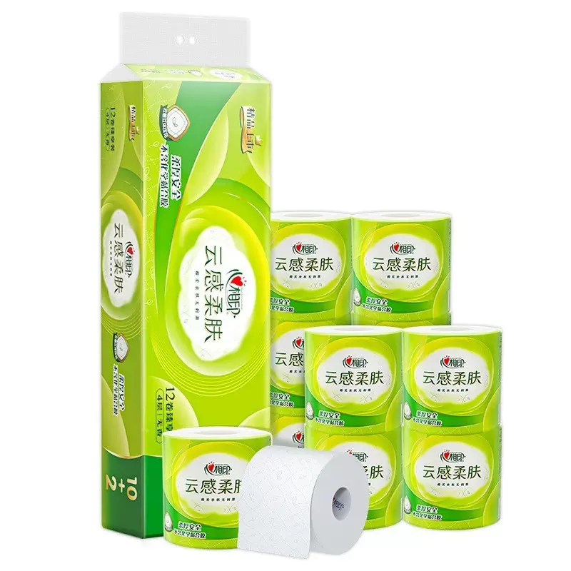 心相印卷纸有芯卫生纸110克加厚纸巾家用厕纸卫生纸大量批大卷