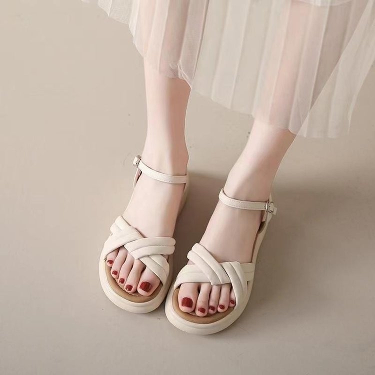 Quality Shoes Women's Outdoor Wear, Summer New Fairy-style, Single-strap Buckle, Suitable For Commuting, French Style, To Be_vogvips.com