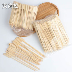 Zibo barbecue oden disposable skewers commercial iron cannon skewers Bobo chicken barbecue skewers with handle bamboo skewers