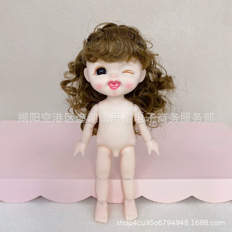 16–17 см кукла-голова Naked Doll, OB11, замена тела 8-точечный BJD, девочка с 13 суставами, смена макияжа