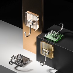 Traceless punch-free hook, strong adhesive hook, light luxury style home thickening hook, bedroom bathroom coat hook