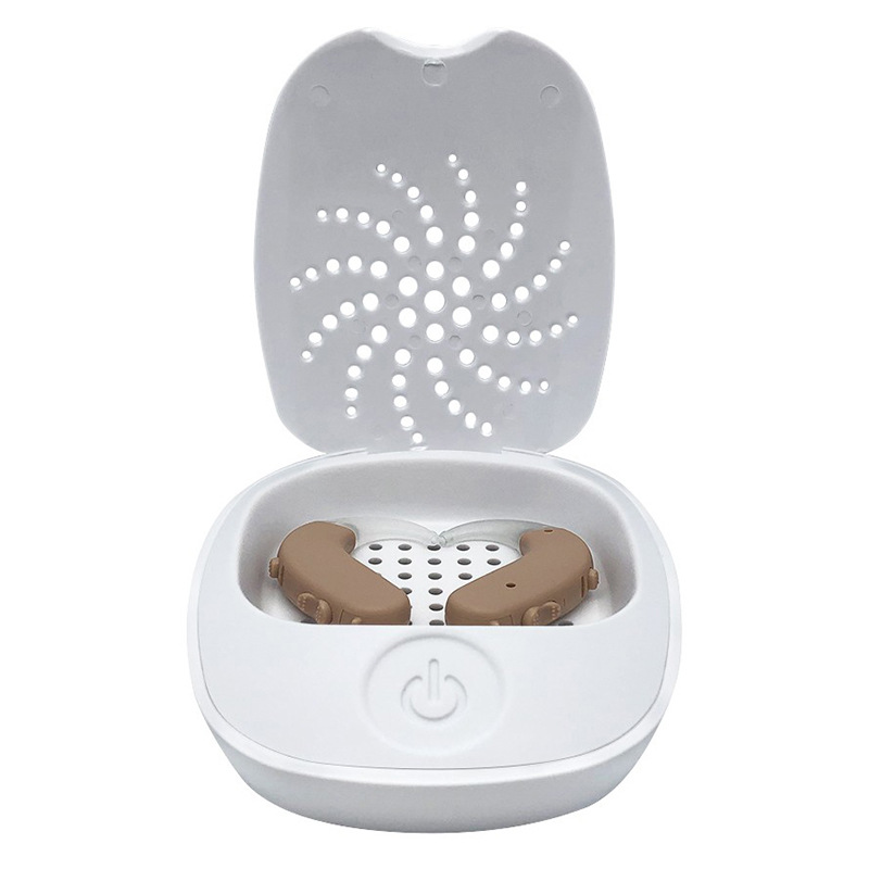 新款助听器白色便携式电子干燥盒定时护理宝电子干燥器 USB接口