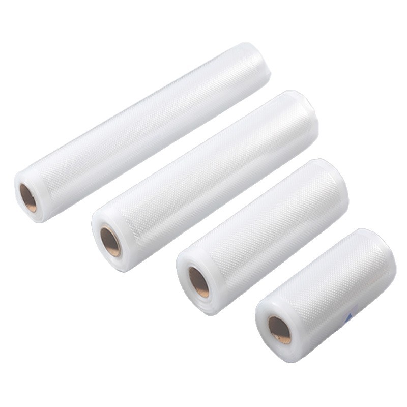 Bolsas de vacío con textura especial para alimentos cocinados en la cocina, rollo de bolsas de vacío, exclusivas transfronterizas para máquinas de envasado al vacío, bolsas de sellado de alimentos.