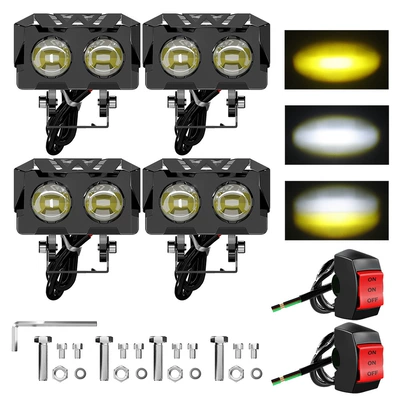 Motorcycle headlights, headlights Headlight Modification Two-Eye Minion - minion-with-hood-2-pairs-switch