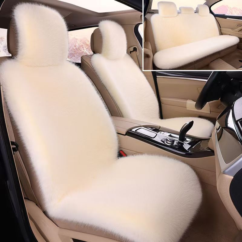 Full Car Mat Winter Long – Universal Wool pad - warm-beige-full-car-for-five-seater