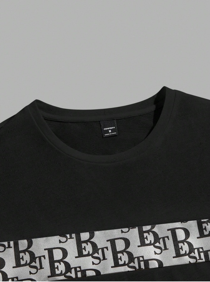 Men's Light Luxury Summer T-Shirt And Shorts Set High Street Casual Sports Wear With Short Sleeves_viptrois.com
