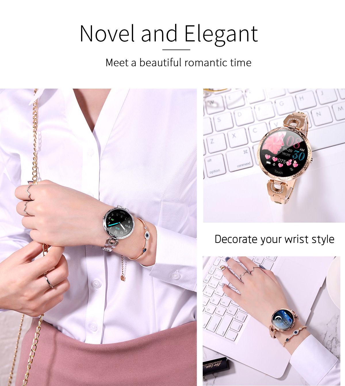 Woman Smart Watch Bracelet Girl Heart Rate Blood Pressure undefined