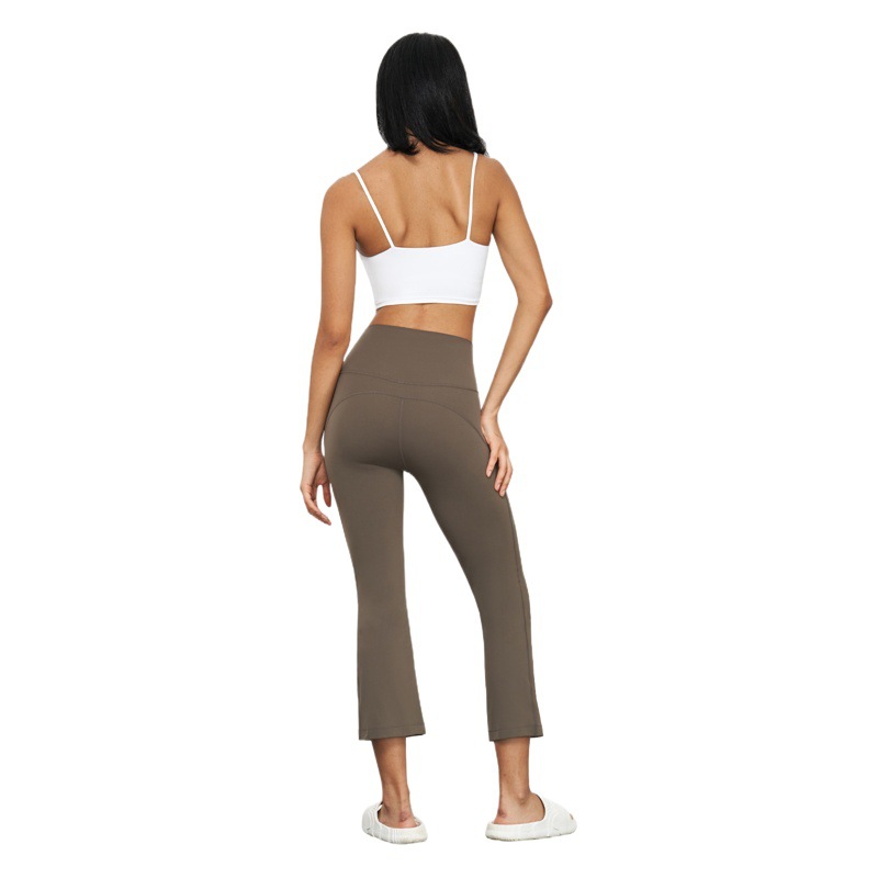 Aidu Nuf Petite Yoga Bell-Bottom Pants for Women, Summer Sports Flared Pants, High-Waisted, Hip-Lifting, Tight-Fitting Yoga Pants for Fitness