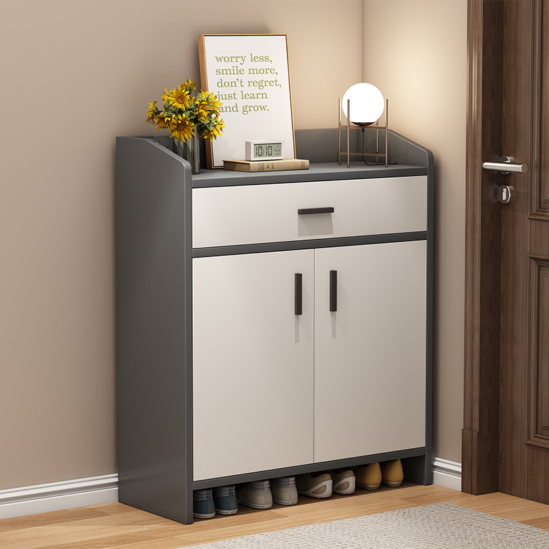 Zapatero para uso doméstico, mueble integrado en la entrada, mueble de gran capacidad para la entrada, zapatero sencillo para apartamentos de alquiler y pasillos.