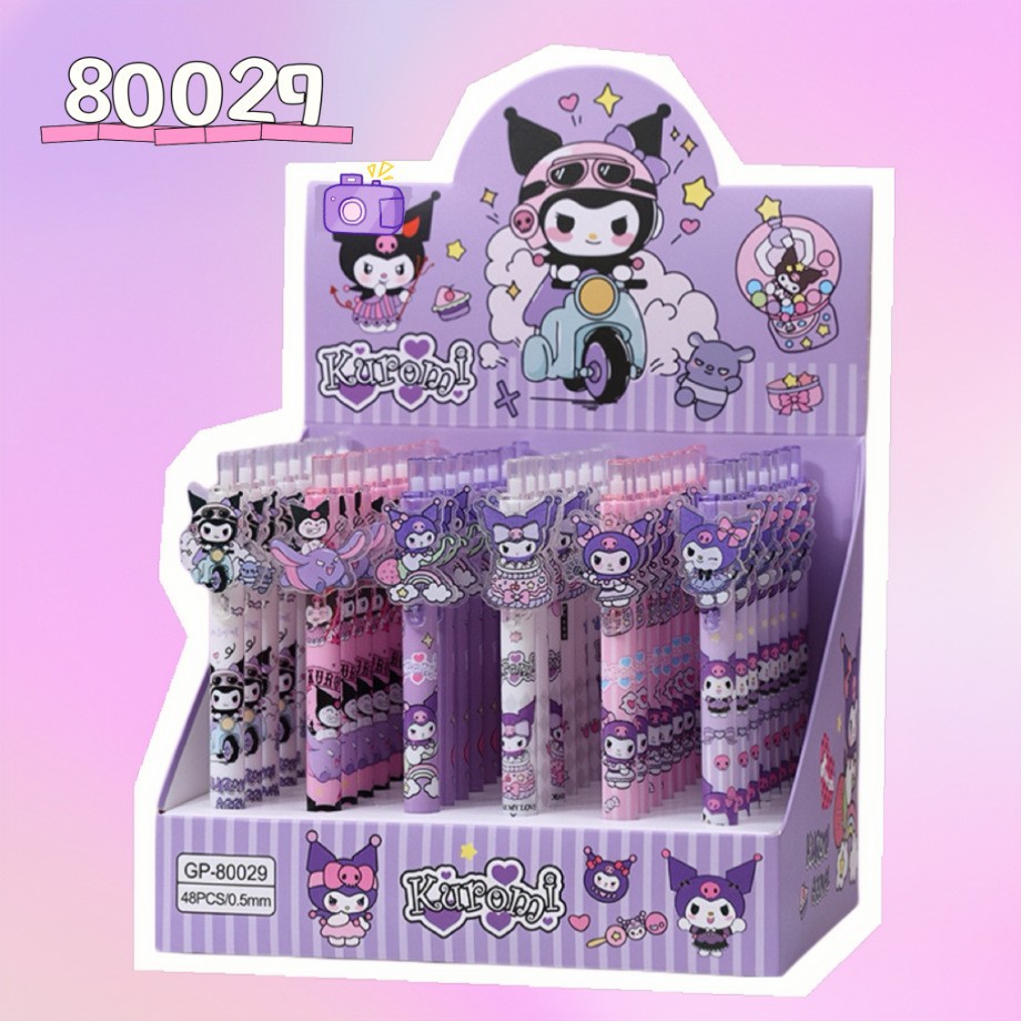 Nuevos productos de muchos lápiz de parche de dibujos animados Caza de brujas pulsable lápiz neutro de alto valor negro 0.5 lápiz de agua lápiz