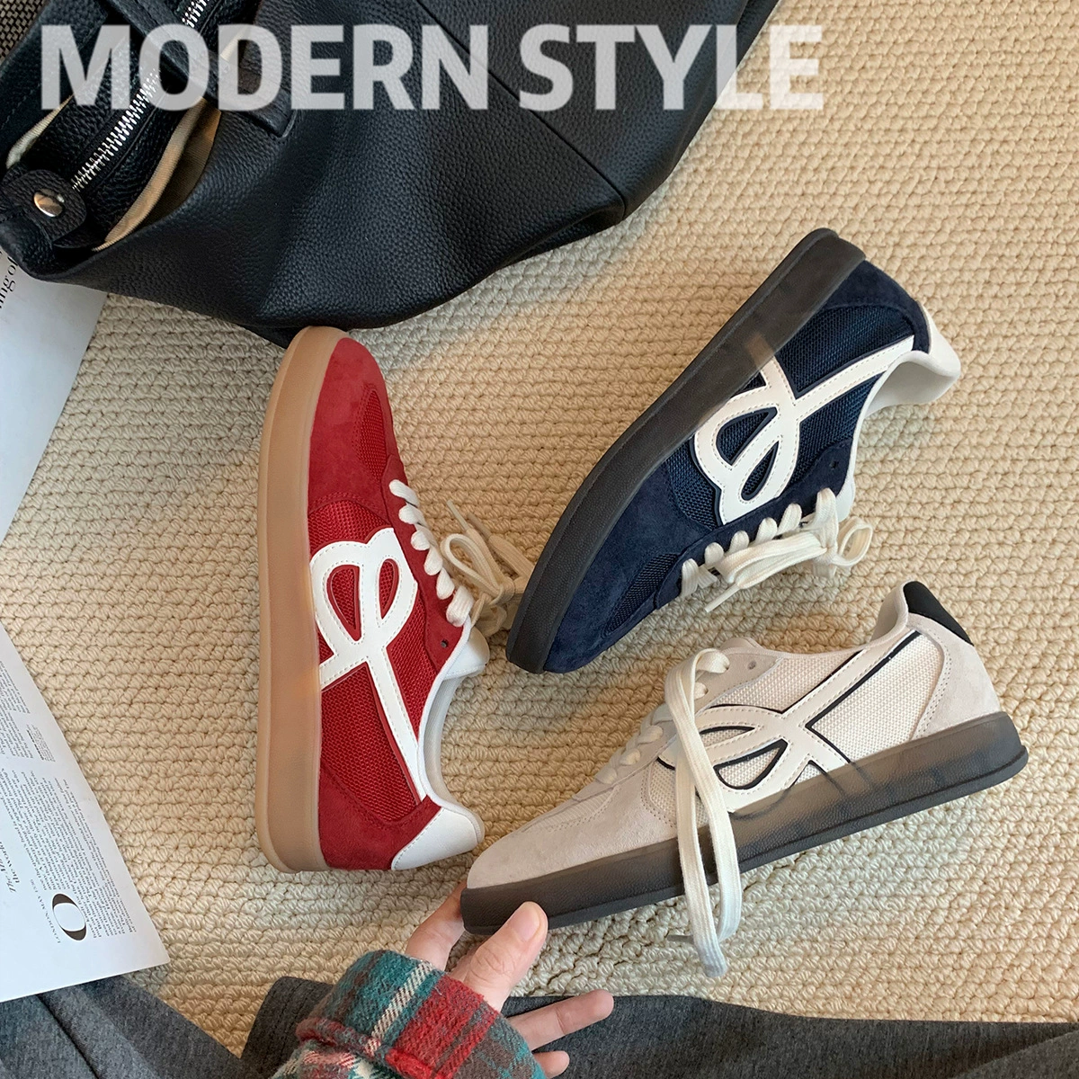 Виноградная мама та же модель studiole из натуральной кожи ретро дышащий круглый шнуровка с толстым дном