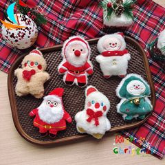 漫画ぬいぐるみクリスマス人形装飾かわいいサンタクロースクリスマスツリー雪だるま人形ブローチバッグペンダント