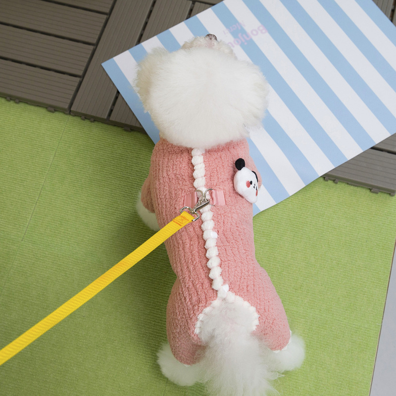 狗狗衣服宠物服装小型犬猫咪秋冬保暖舒适有弹性25背开四腿绒衣|undefined