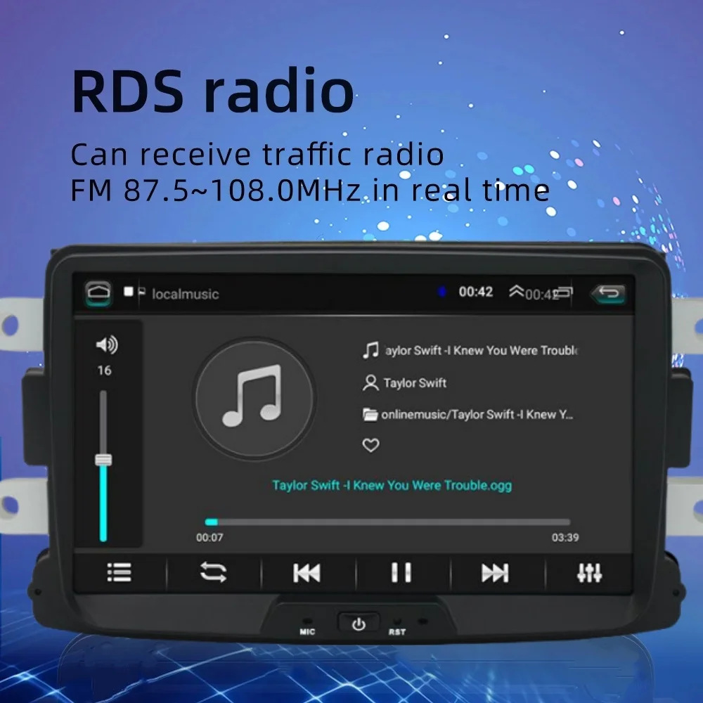 Suitable for 8inch Renault Dacia Android Car Gps High-Definition Screen Mp5 Bluetooth Navigation All-In-One Device Carplay