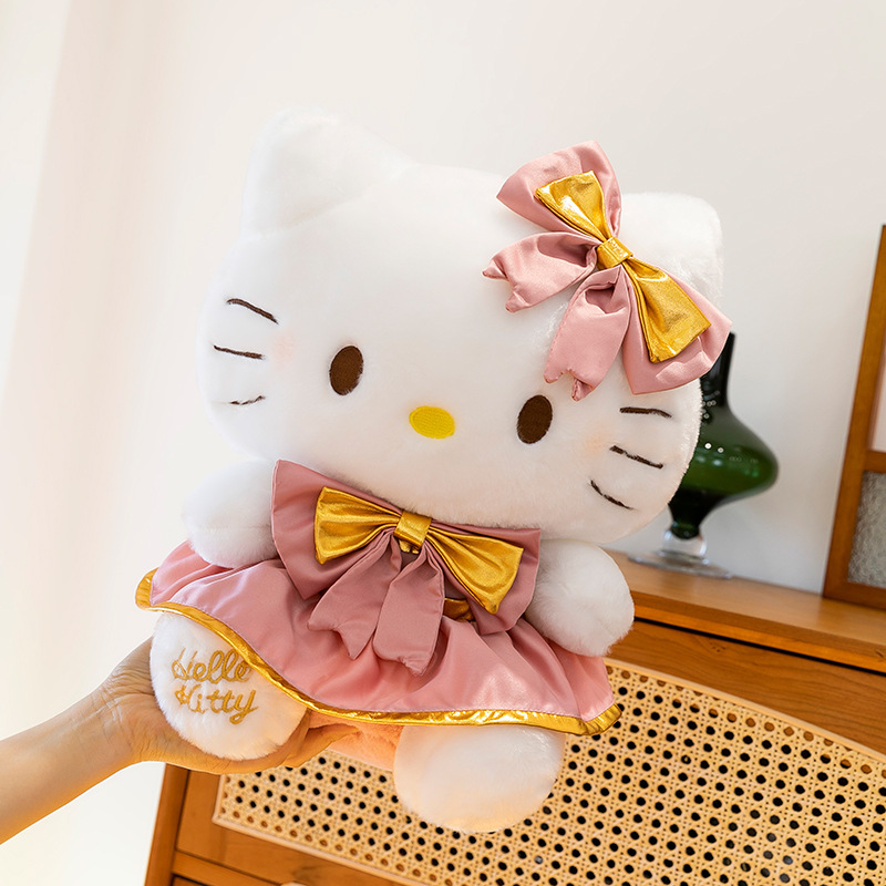 かわいいkt猫ぬいぐるみ人形ケイティ猫人形ピンクスカートkt猫人形誕生日プレゼント女の子|undefined