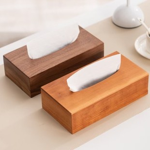 Tissue Box Living Room Entry Luxury Hotel Tissue Box Household Chinese Coffee Table Paper Box Homestay Log Style Paper Box