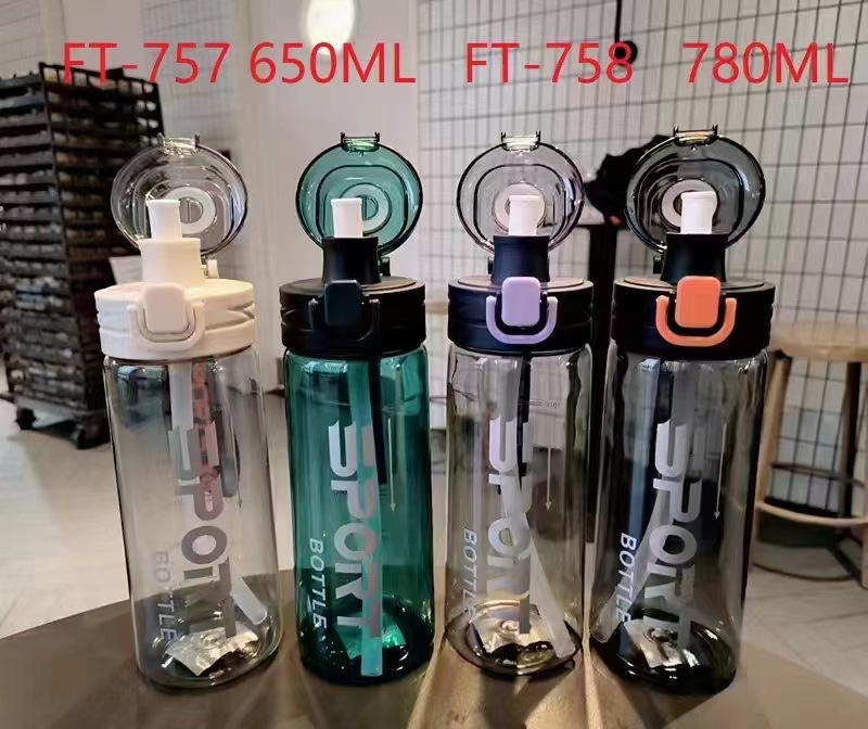 Yitong taza de agua deportiva de gran capacidad para niños, verano portátil para estudiantes, pajita de plástico, taza, botella de agua con cubierta de bebida doble