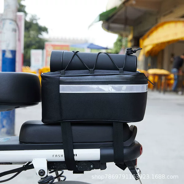 Electric Bike Rear Seat Storage Bag, Electric Bike Riding Bag, Electric Scooter Front Beam Bag, Bicycle Bag, Riding Bag, Storage Bag