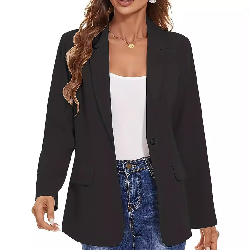 Cross-Border European and American Ladies Temperament Commuting Slim Suit Jacket Autumn and Winter Suit Jacket Elegant Workplace Cross-Border European and American Ladies Temperament Commuting Slim Suit Jacket Autumn and Winter Suit Jacket Elegant Workplace