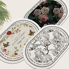 French retro oval soft absorbent mat bathroom bathroom absorbent floor mat foot mat bedroom mattress full floor mat