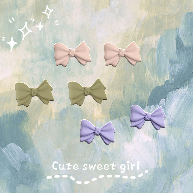 fresh cute earrings with bow