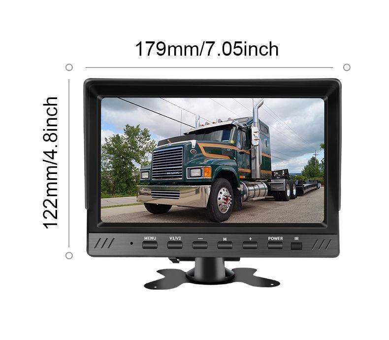 Truck Reversing Camera Display Screen 24V Two-Channel Four-Channel Harvester Recorder High-Definition Night Vision All-In-One Device