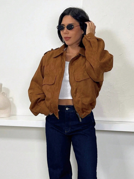 autumn retro velvet jacket for leisure