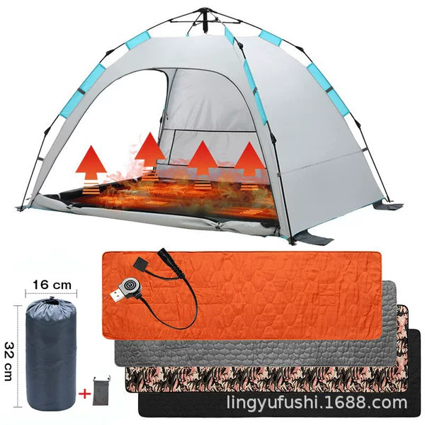 Spot Factory Direct Sales Winter Tent Sleeping Bag Pad Outdoor USB Smart Heating Pad Warm Outdoor Heating Sleeping Pad