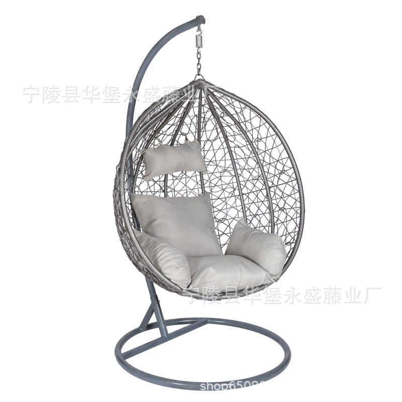 Silla mecedora de ratán para balcón al aire libre de una sola persona, silla de cuna, patio, casa de familia, ocio, columpio interior, silla de cuna
