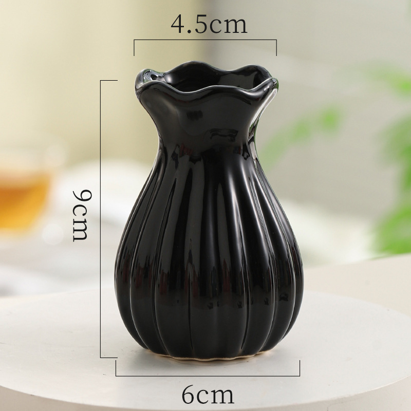 インクリームスタイルデスクトップセラミック花瓶ルームリノベーション小物暖かい模擬花装飾品オフィス装飾|undefined