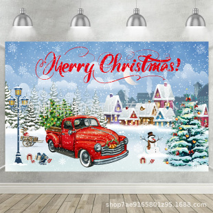 Amazon new Christmas banner Christmas background cloth party decoration flag 180*115 origin supply