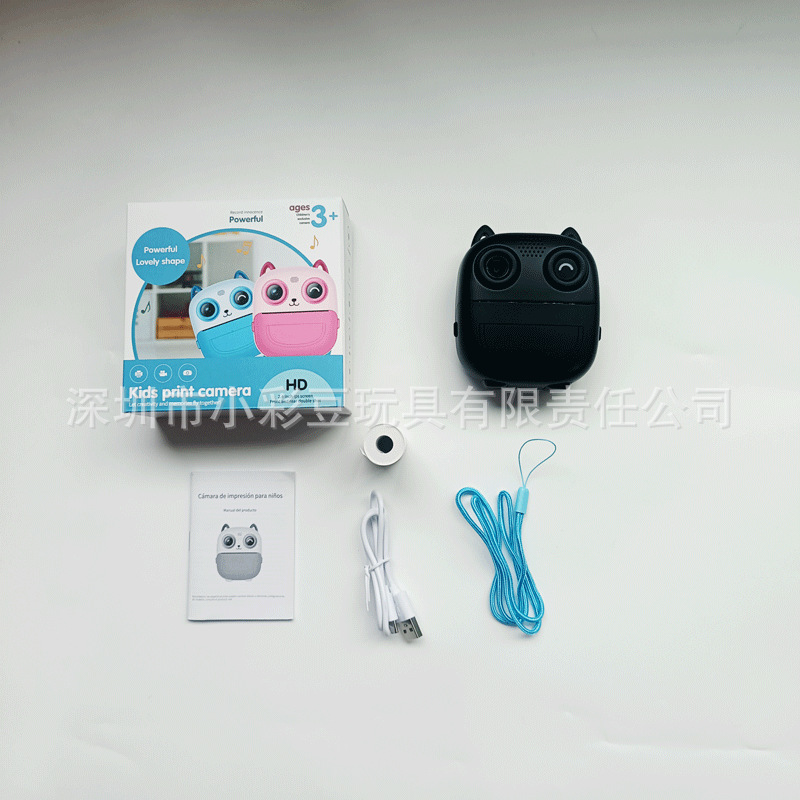 Niños fotografía digital HD doble cámara de pantalla grande 4000W dibujos animados foto de impresión instantánea máquina de regalo de cámara