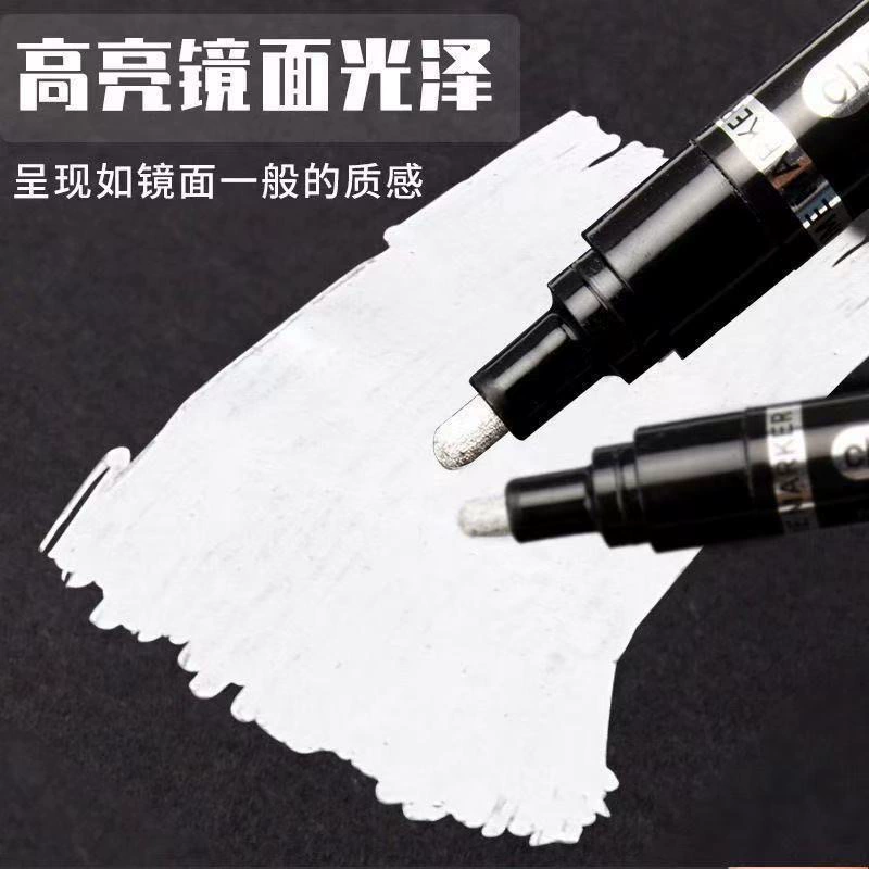 Highlighter, retroreflective marker, golden brush, mirror effect, DIY