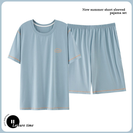 6XL extra large size 240kg men's modal pajamas summer thin loose youth casual short sleeve shorts suit