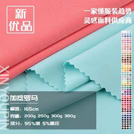 加捻罗马200克250克300克380克涤氨双面布打鸡布休闲套装针织布料