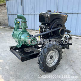 电机带动多级泵图片 柴油拖车款高压泵 农田灌溉抽水机 高山上水