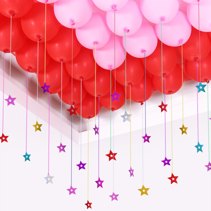 Wholesale wedding opening birthday party decoration balloon rain silk tassel curtains, one card width is about 10cm, length is about 1 meter