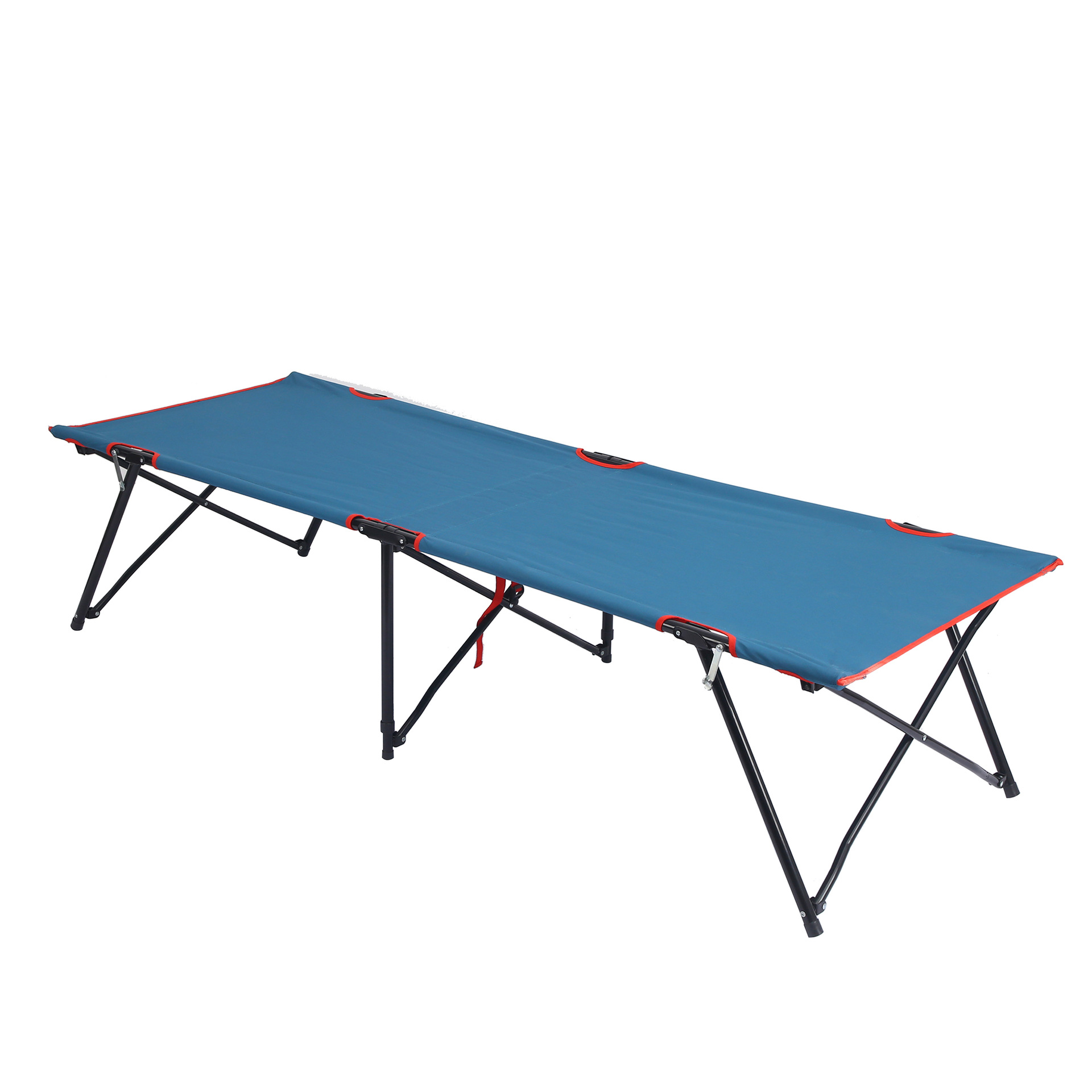 Cama de campamento ultraligera al aire libre Táctica Ultra ancha para el almuerzo individual Cama de campamento de aleación de aluminio Cama plegable portátil al por mayor