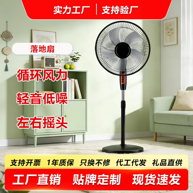 Floor Fan for Home Use, Smart Oscillating Standing Electric Fan, Strong Wind Air Circulation Fan, Live Streaming Gift, Wholesale from Manufacturer