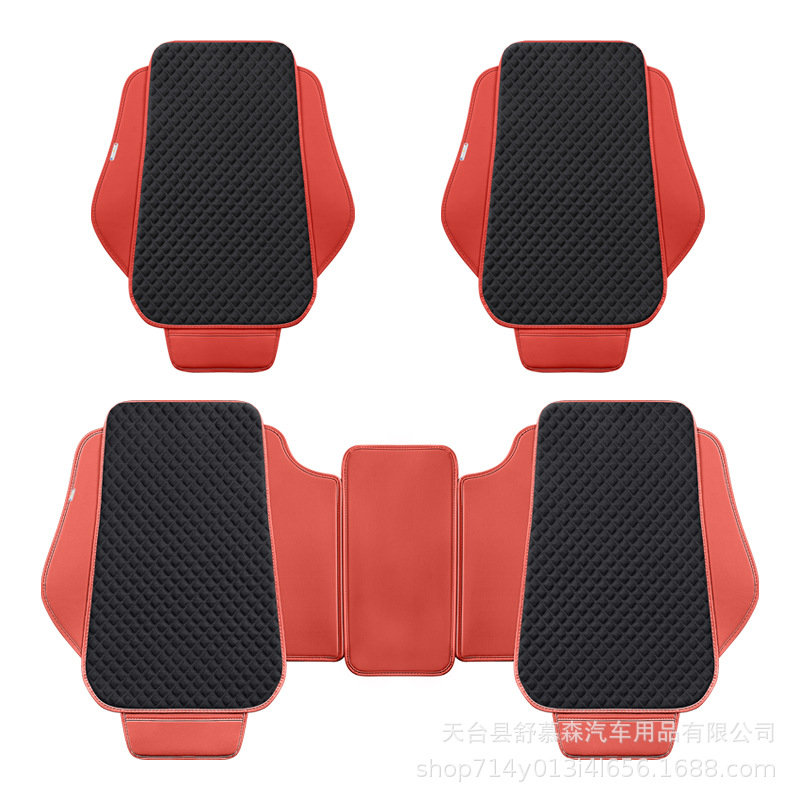 Cojín de automóvil transfronterizo cuatro estaciones conjunto universal de tres piezas de una sola pieza de verano frío cojín cubierta de asiento de hielo antideslizante