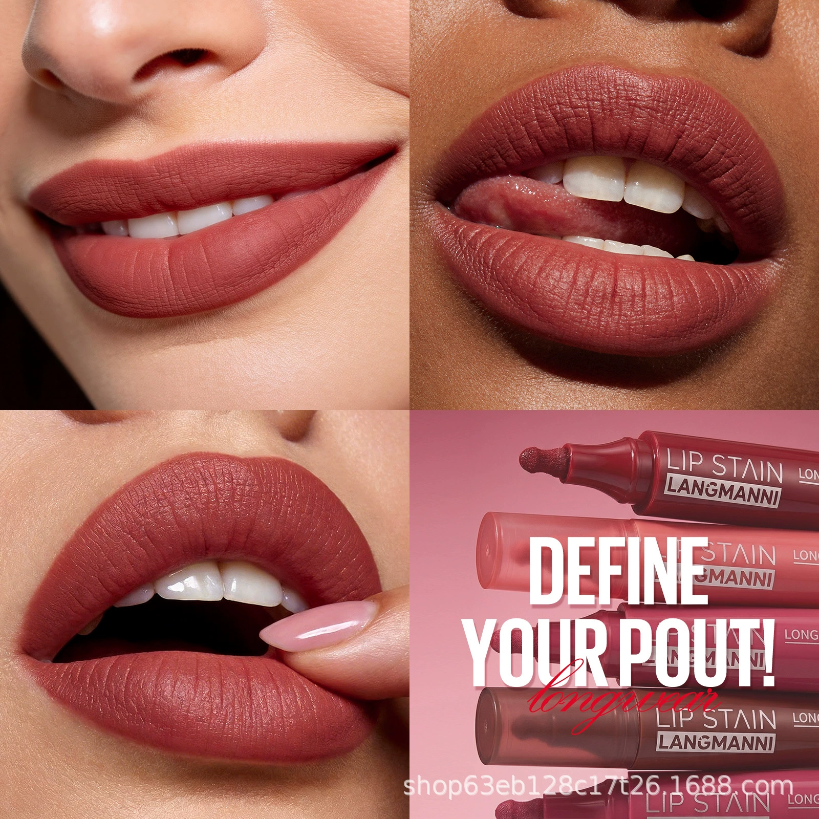 Контур для губ Liquid Lip Liner (LANGMANNI), стойкий, 3 мл, набор из 6 оттенков, тонкий аппликатор