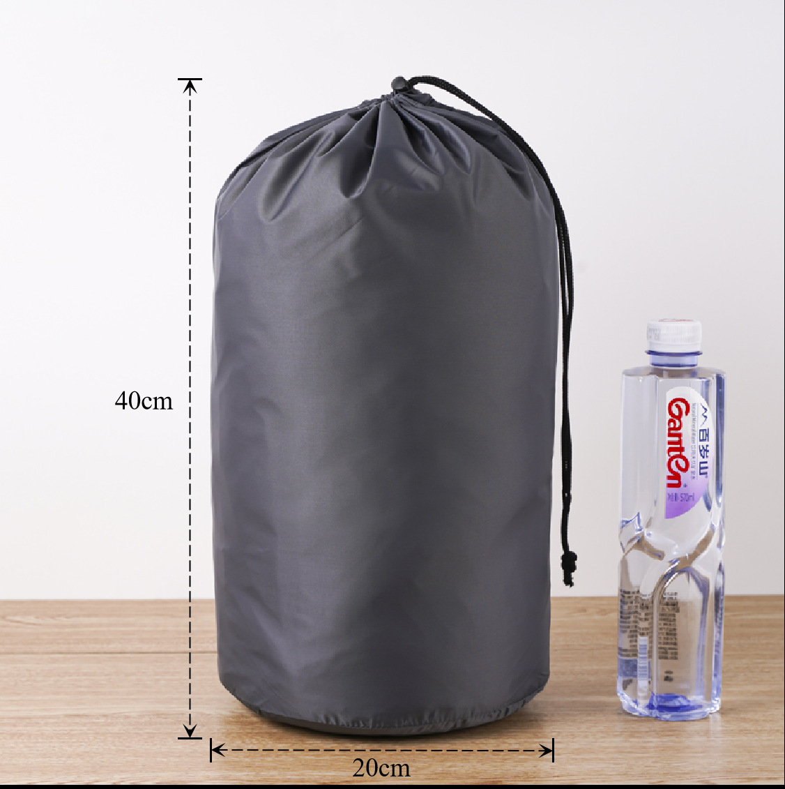 Bolsa de cuerda de nylon impermeable cilíndrica de plumón para ropa doméstica de poliéster bolsa de almacenamiento bolsa de embalaje bolsillo de paquete de contracción image 88