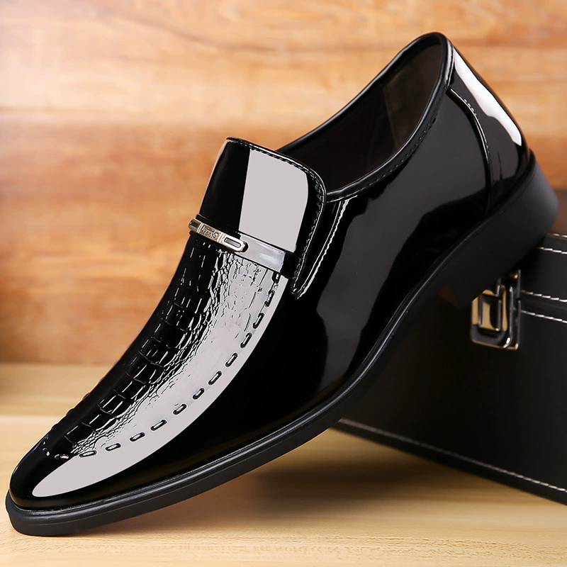 Leather footwear for leisure, men's shoes for leather shoes, classic suit jacket English style, comfortable set, British style