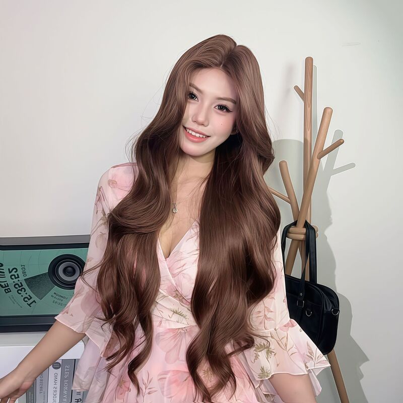 Wig for Women, Same Style as Xiaoyuanyuan, Full Head Wig, Hand-Crocheted, Lace Front, Elastic Inner Net Wig Wig for Women, Same Style as Xiaoyuanyuan, Full Head Wig, Hand-Crocheted, Lace Front, Elastic Inner Net Wig