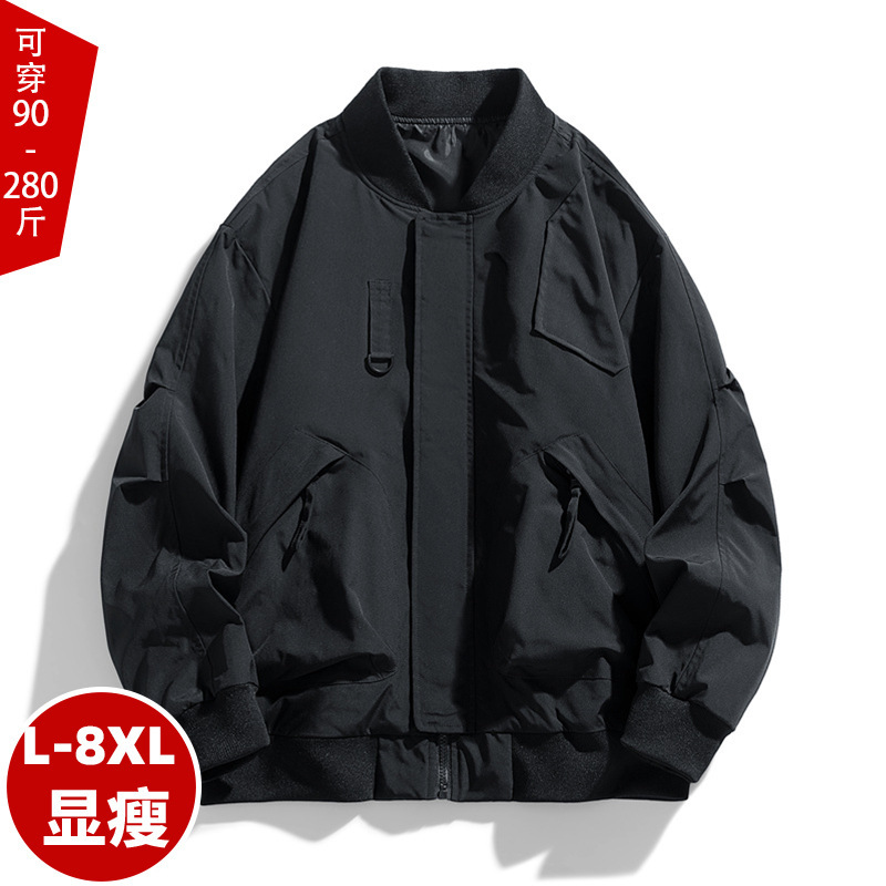 M-8XL2024 Spring and Autumn New plus size jacket men's workwear trendy extra large size fat jacket jacket M-8XL2024 Spring and Autumn New plus size jacket men's workwear trendy extra large size fat jacket jacket