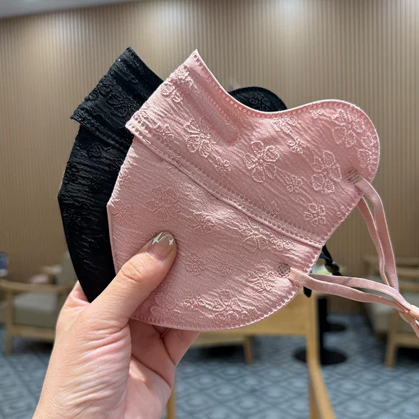 High-End 3D Jacquard Warm Mask for Women in Autumn and Winter, Fashionable Stereo Windproof and Cold-Proof, Skin-Friendly, Breathable Decorative Face Mask