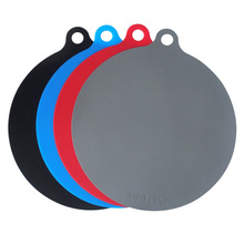 新款带挂孔圆形硅胶餐垫小号微波炉烤垫隔热防滑锅垫可定制印刷