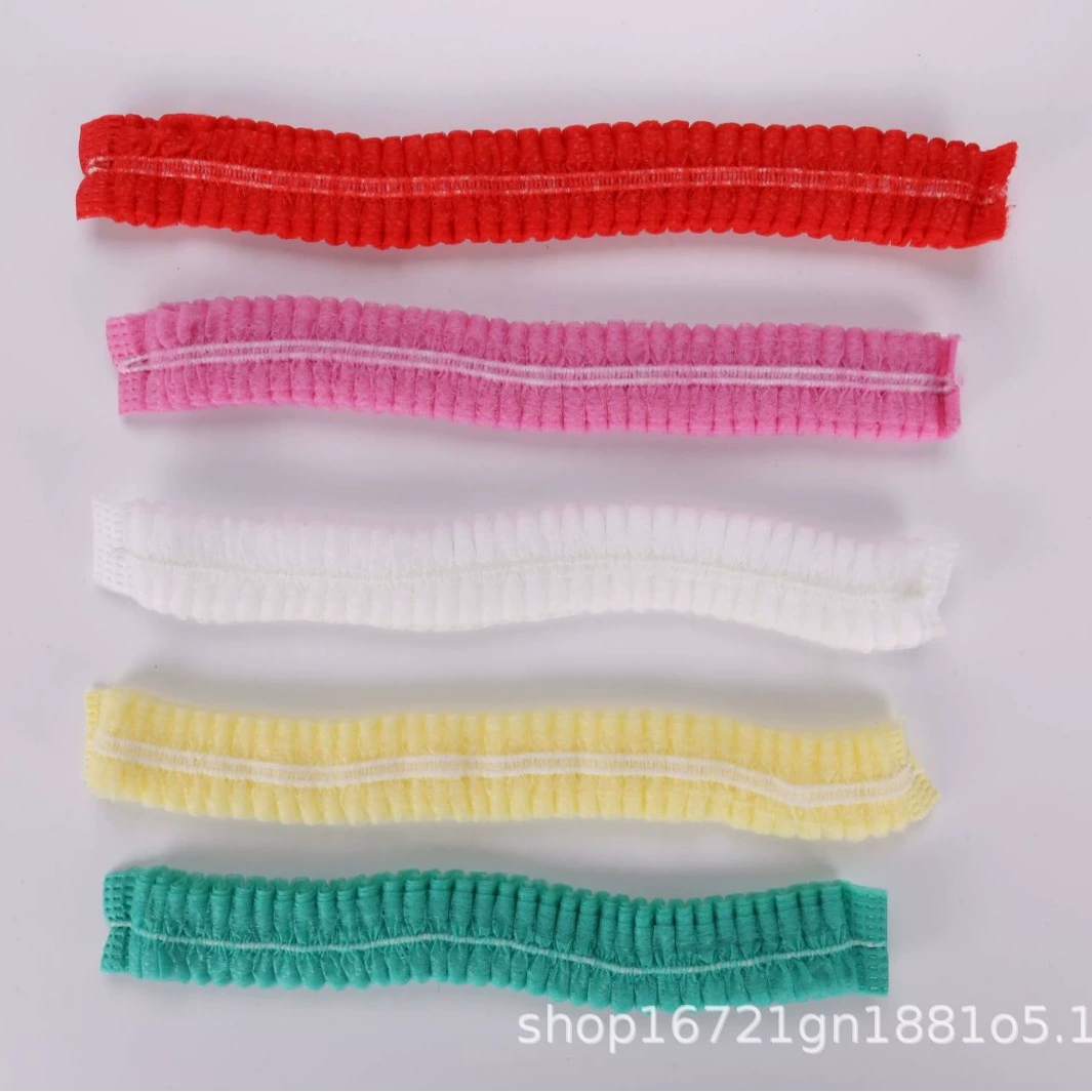 Прямые продажи с фабрики Одноразовые сине-белые красные зеленые полоски шляпы с длинными волосами женские модели салона красоты мастерская